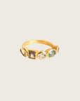 Jasni ring - Green Amethyst / Moss Agate / 52 - ring