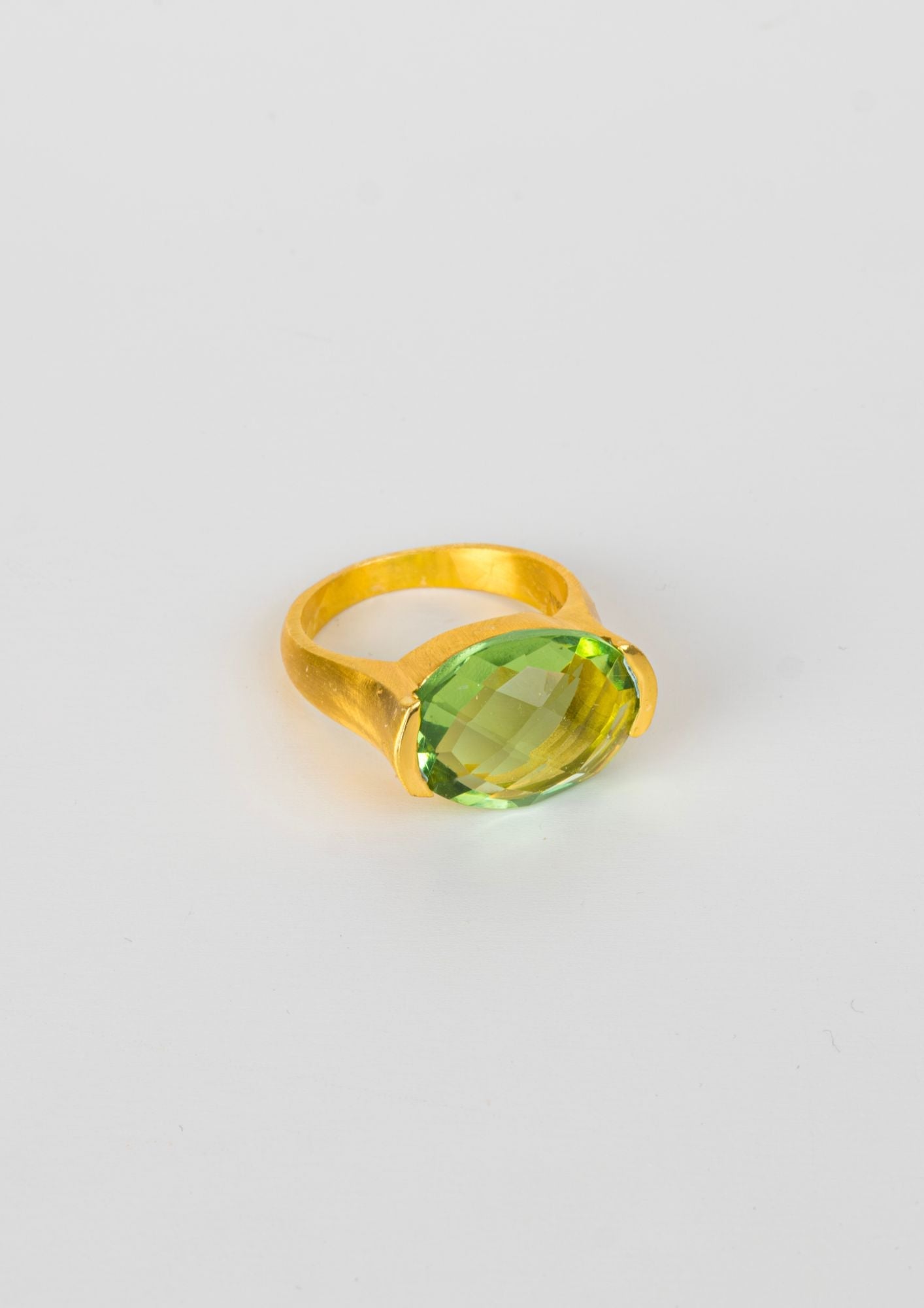 Ashni ring - Green amethyst / 52 - ring