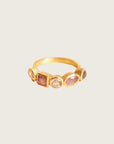 Jasni ring - Morganite / Strawberry Quartz / 52 - ring