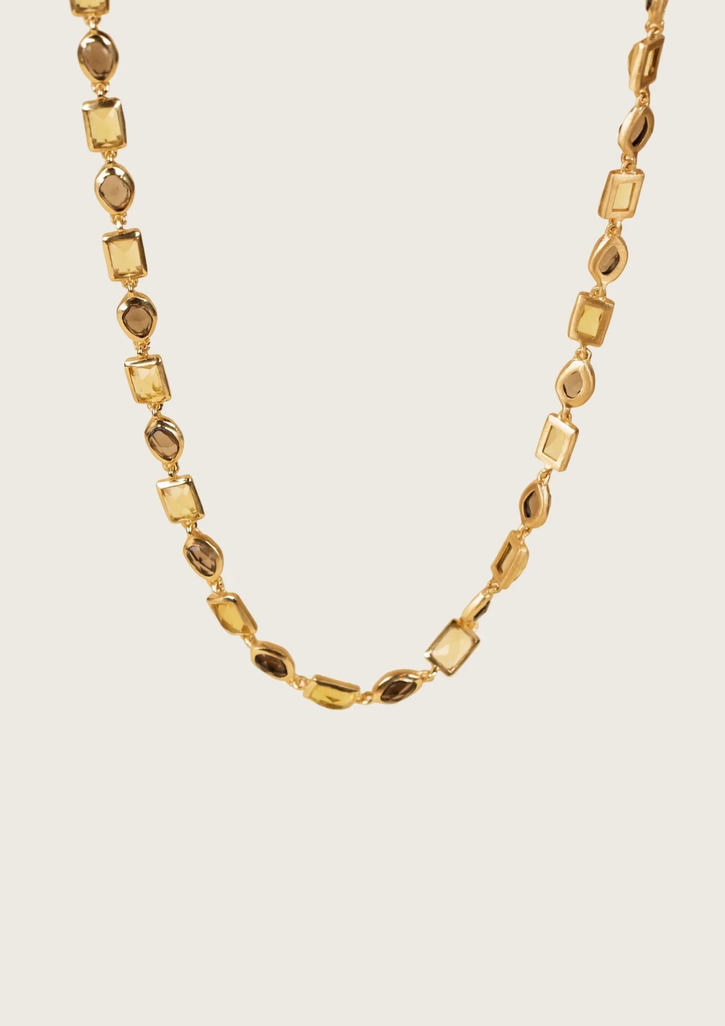 Lumera necklace - Citrine / Smoky Topaz - necklace