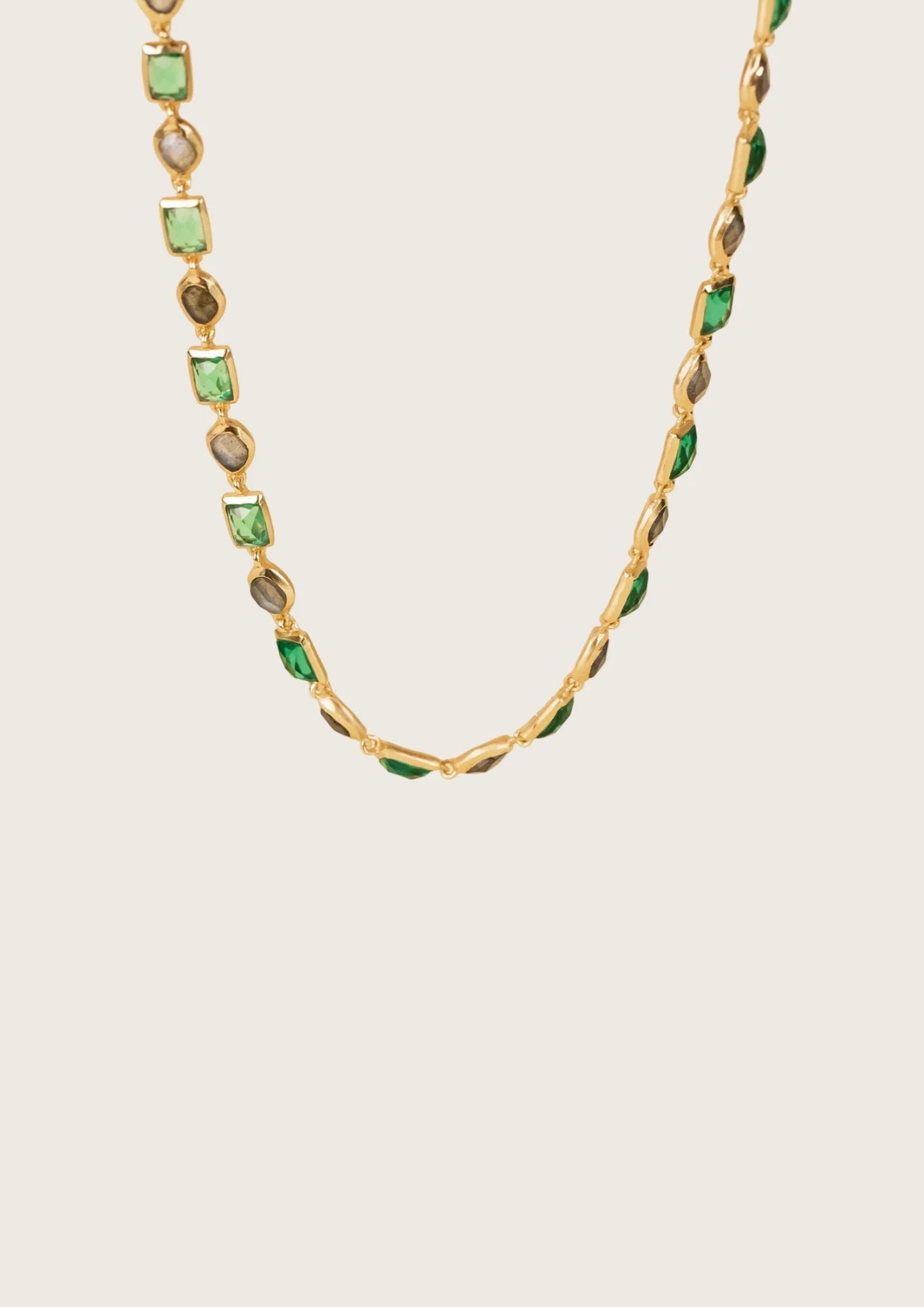 Lumera necklace - Labradorite / Green Tourmaline - necklace