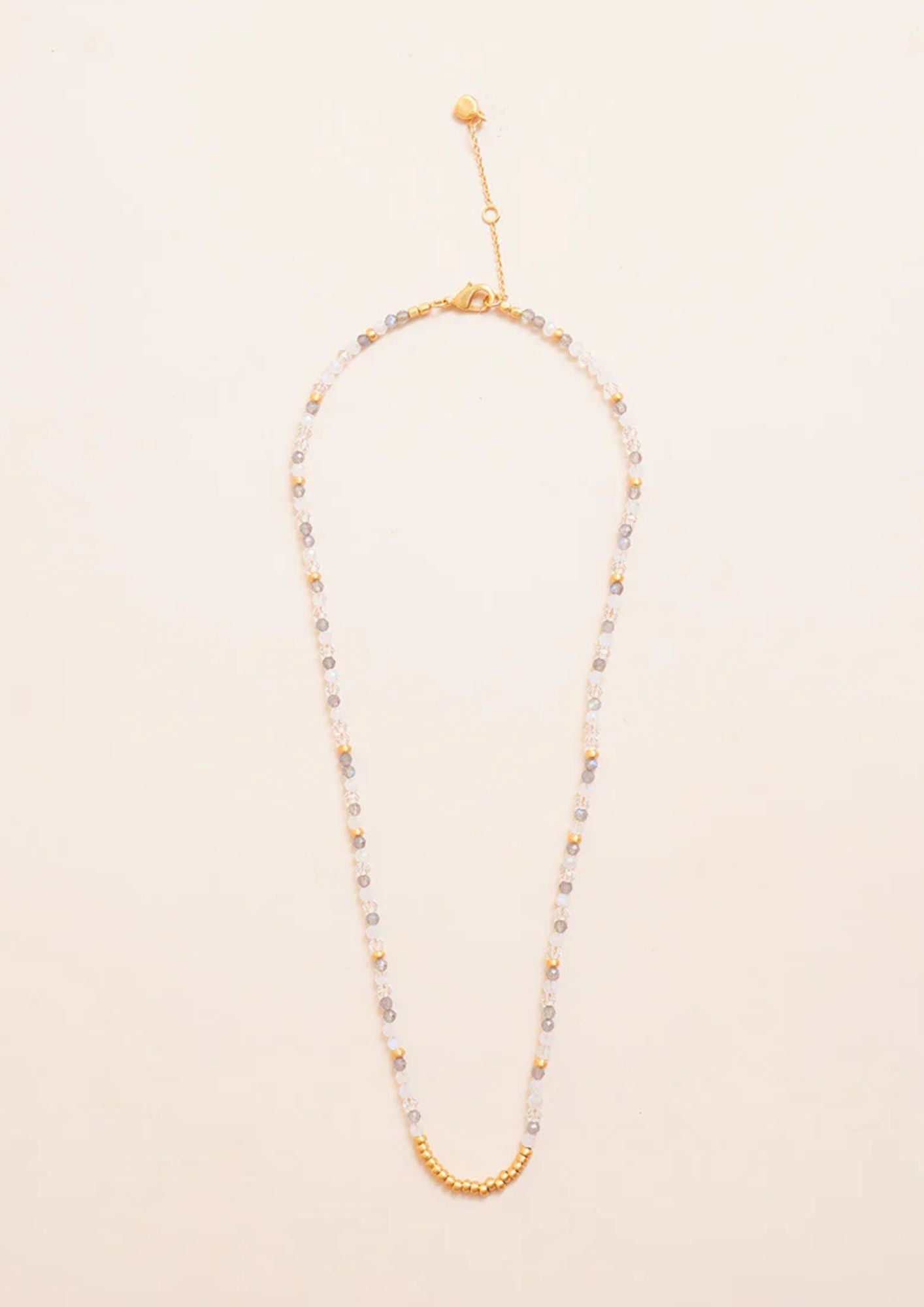 Najwa necklace - Clear Quartz / Rainbow Moonstone / Labradorite - necklace