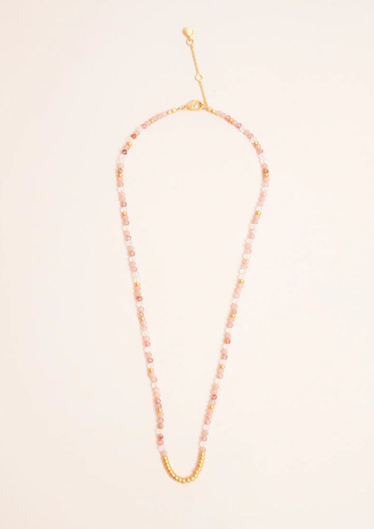 Najwa necklace - Clear Quartz / Strawberry Quartz / Morganite - necklace
